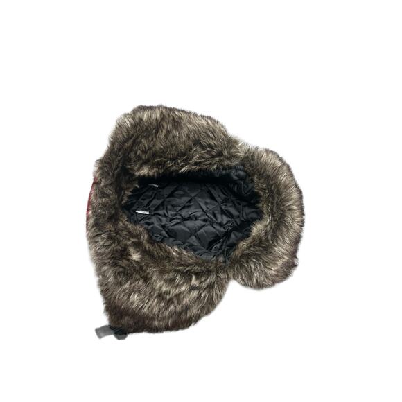 Red plaid trapper hat - Picture 3 of 4